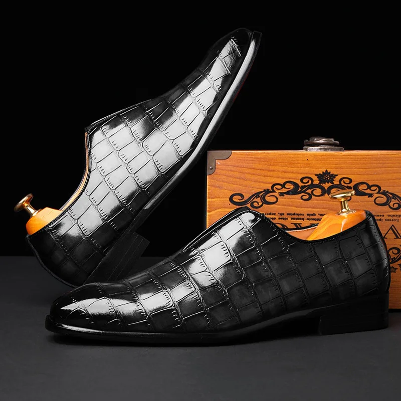 Leather Shoes Mens Luxury Crocodile Pattern Men Business Dress Shoes Casual Social Shoe Male Wedding Footwear Zapatos Hombre
Leather Shoes Mens Luxury Crocodile Pattern Men Business Dress Shoes Casual Social Shoe Male Wedding Footwear Zapatos Hombre