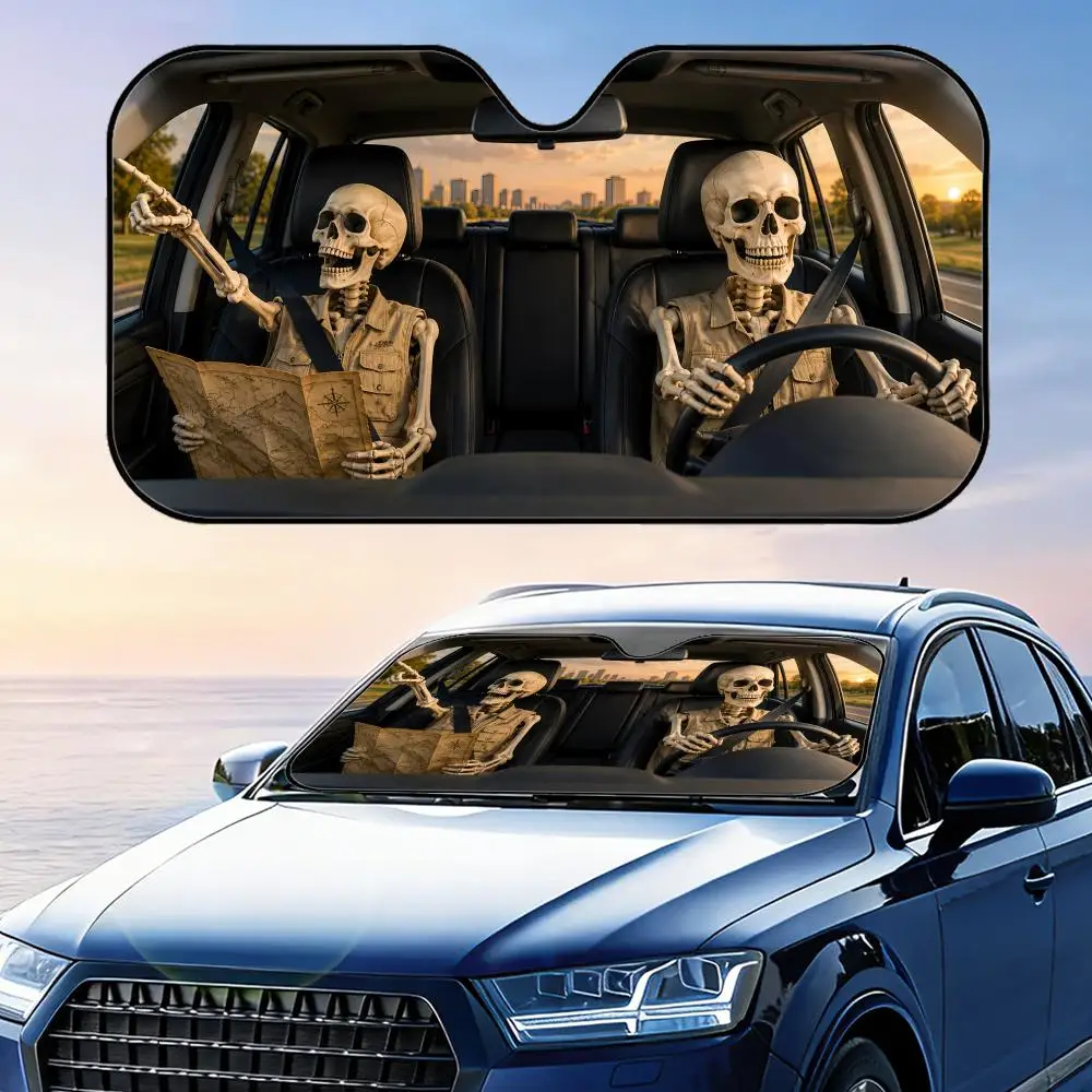 Funny Skeleton in Safari Vest Sun Visor Car Windshield Sunshade UV Protection Reflective Foldable Heat Insulation Cover
Funny Skeleton in Safari Vest Sun Visor Car Windshield Sunshade UV Protection Reflective Foldable Heat Insulation Cover