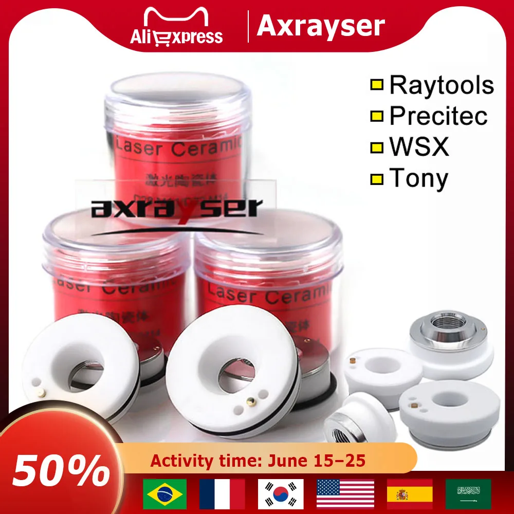 Special Laser Ceramic Body Nozzles Holder D32/28 Precitec-KTXB Raytools-3D WSX-Mini TONY for Fiber Laser Cutting Welding Machine
Special Laser Ceramic Body Nozzles Holder D32/28 Precitec-KTXB Raytools-3D WSX-Mini TONY for Fiber Laser Cutting Welding Machine