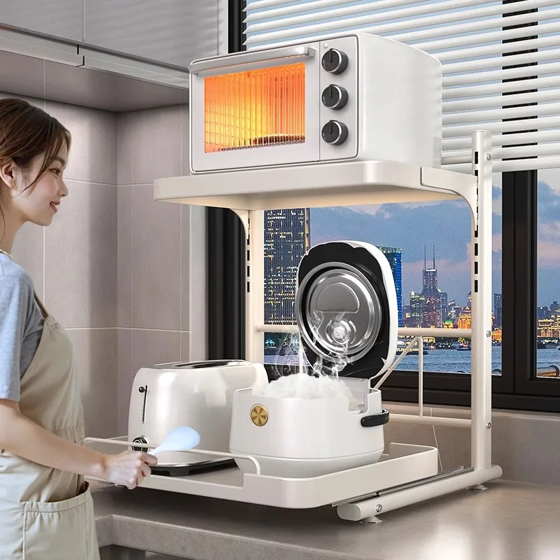 Rice cooker rack Pull-out countertop Multifunctional storage shelf
Rice cooker rack Pull-out countertop Multifunctional storage shelf