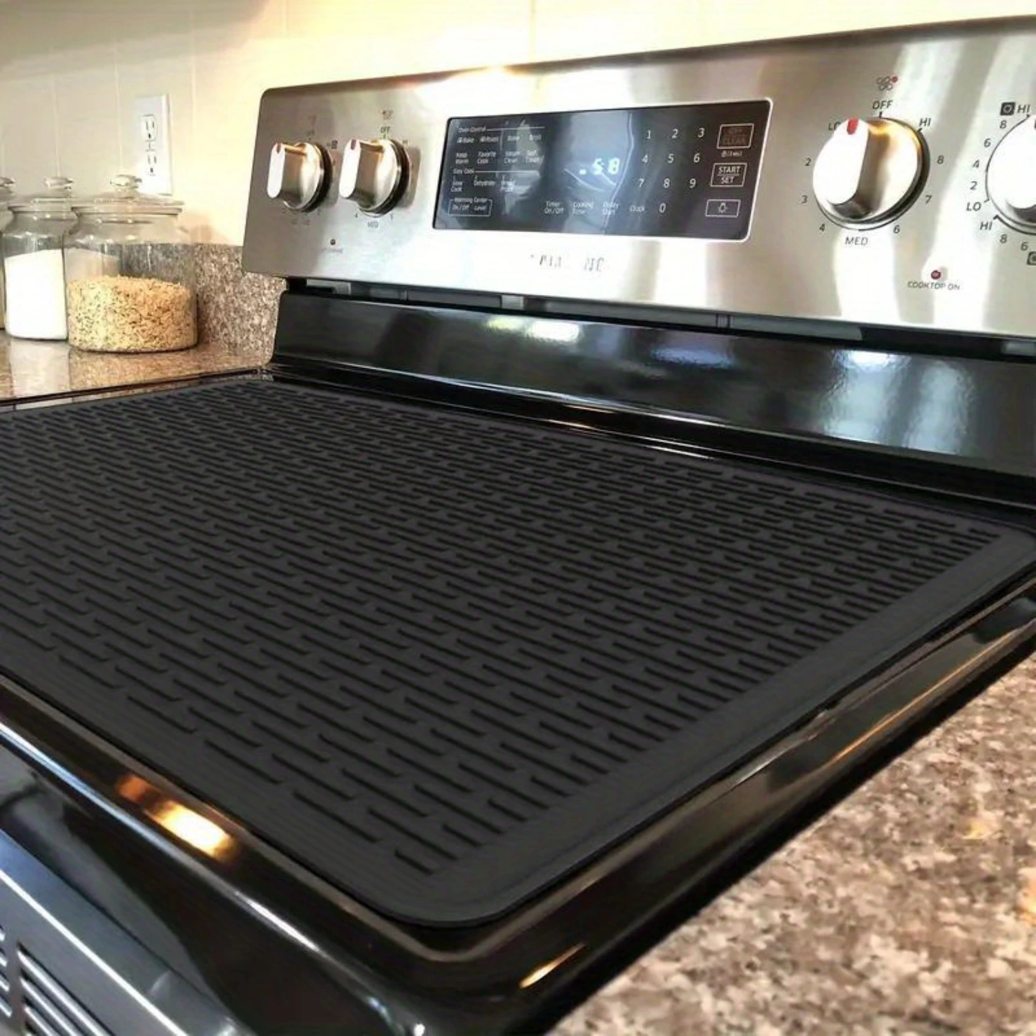 1pc Extra-Large Silicone Stove Top Protector Mat - Heat-Resistant Glass Stove Cover, Multi-Functional Dish Drying Mat with Ridg
1pc Extra-Large Silicone Stove Top Protector Mat - Heat-Resistant Glass Stove Cover, Multi-Functional Dish Drying Mat with Ridg
