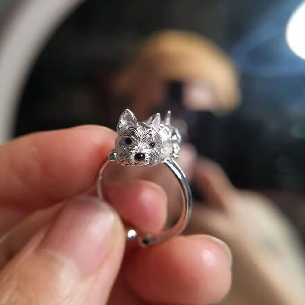 New puppy cute and personalized dog ring for women silver unique niche design exquisite ring
New puppy cute and personalized dog ring for women silver unique niche design exquisite ring