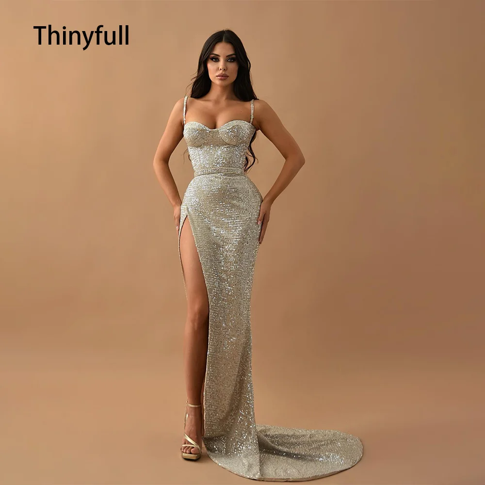 Thinyfull Sexy Sequined Evening Dresses Sweetheart Mermaid Prom Gowns Spaghetti Strap Evening Party Dress 2023 Custom Made
Thinyfull Sexy Sequined Evening Dresses Sweetheart Mermaid Prom Gowns Spaghetti Strap Evening Party Dress 2023 Custom Made
