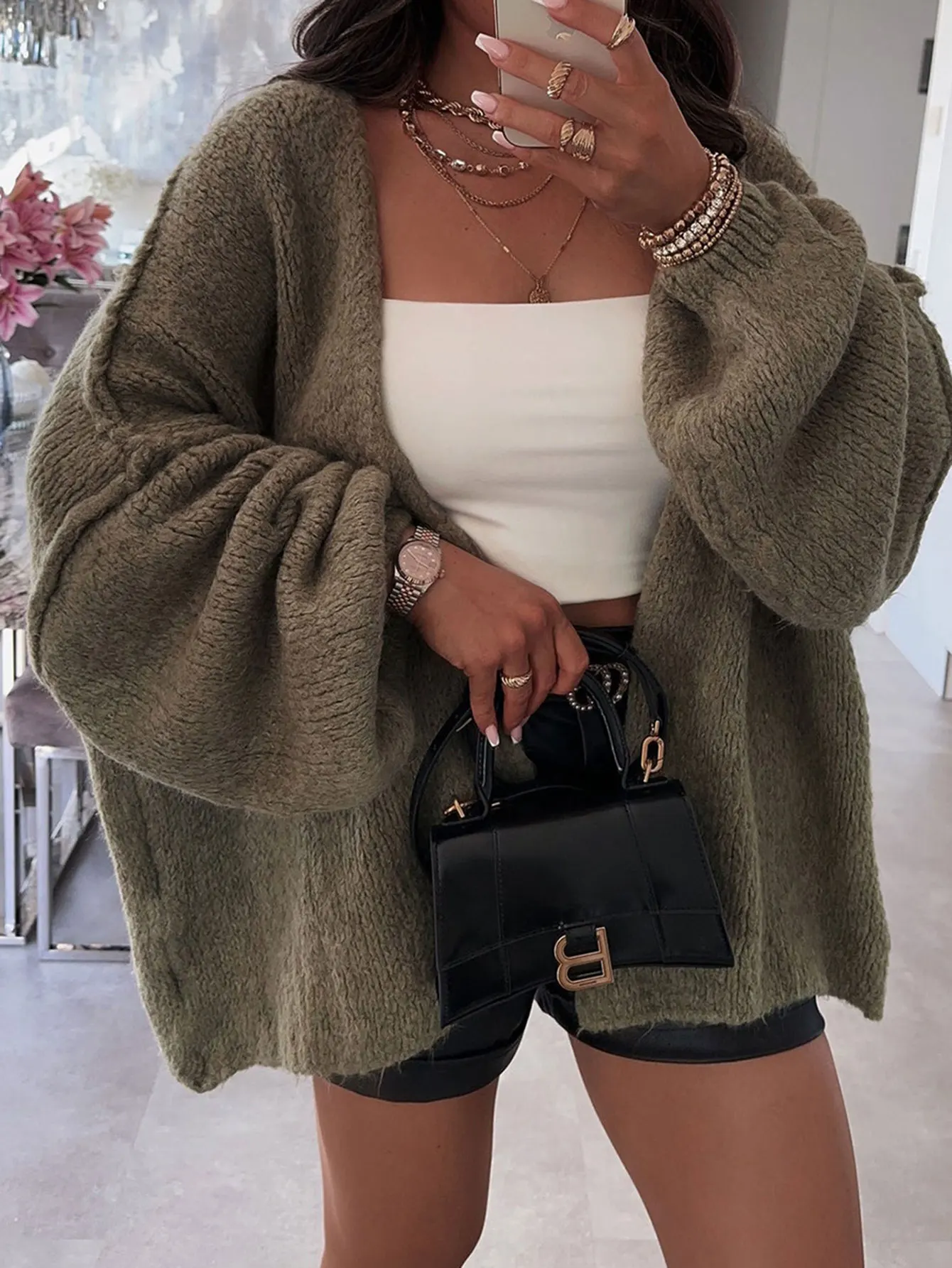 Женский кардиган с открытой передней частью, свободный крой, удобный однотонный рукав с заниженными плечами, повседневная мода, осень-зима
Женский кардиган с открытой передней частью, свободный крой, удобный однотонный рукав с заниженными плечами, повседневная мода, осень-зима