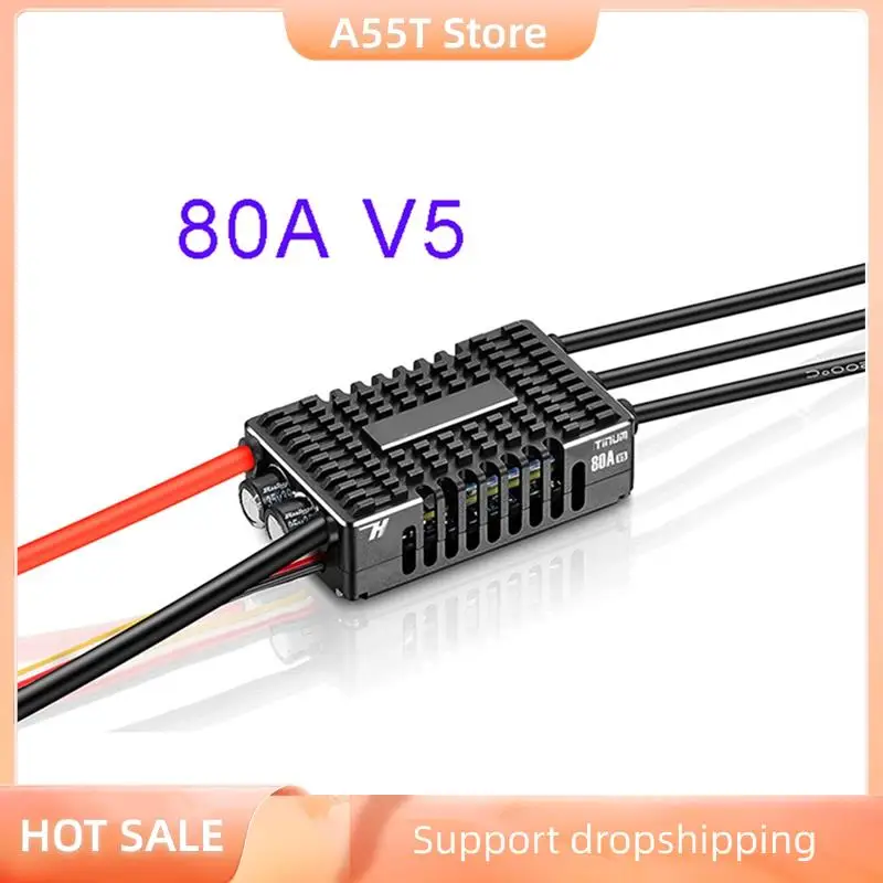 A55T 80A V5 ESC 3-8S Brushless Speed Device For Enhanced Control Of RC Drones FPV, Multi-Rotors, And Helicopters
A55T 80A V5 ESC 3-8S Brushless Speed Device For Enhanced Control Of RC Drones FPV, Multi-Rotors, And Helicopters