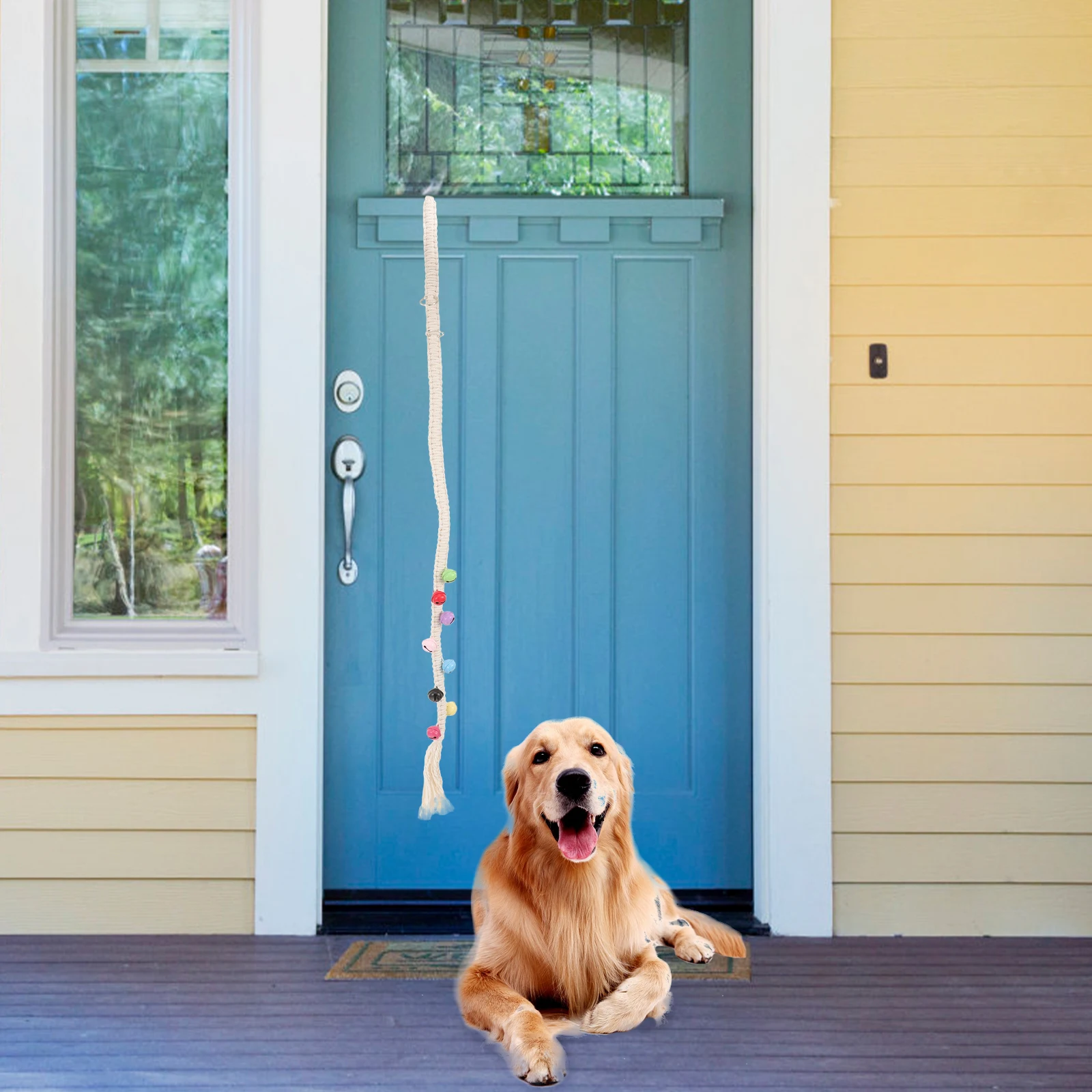 Portable Dog Bell 80 85cm Beige Woven Pet Dog Accessory Cotton Rope Pet Doorbell Accessory Hanging Indoor Outdoor
Portable Dog Bell 80 85cm Beige Woven Pet Dog Accessory Cotton Rope Pet Doorbell Accessory Hanging Indoor Outdoor