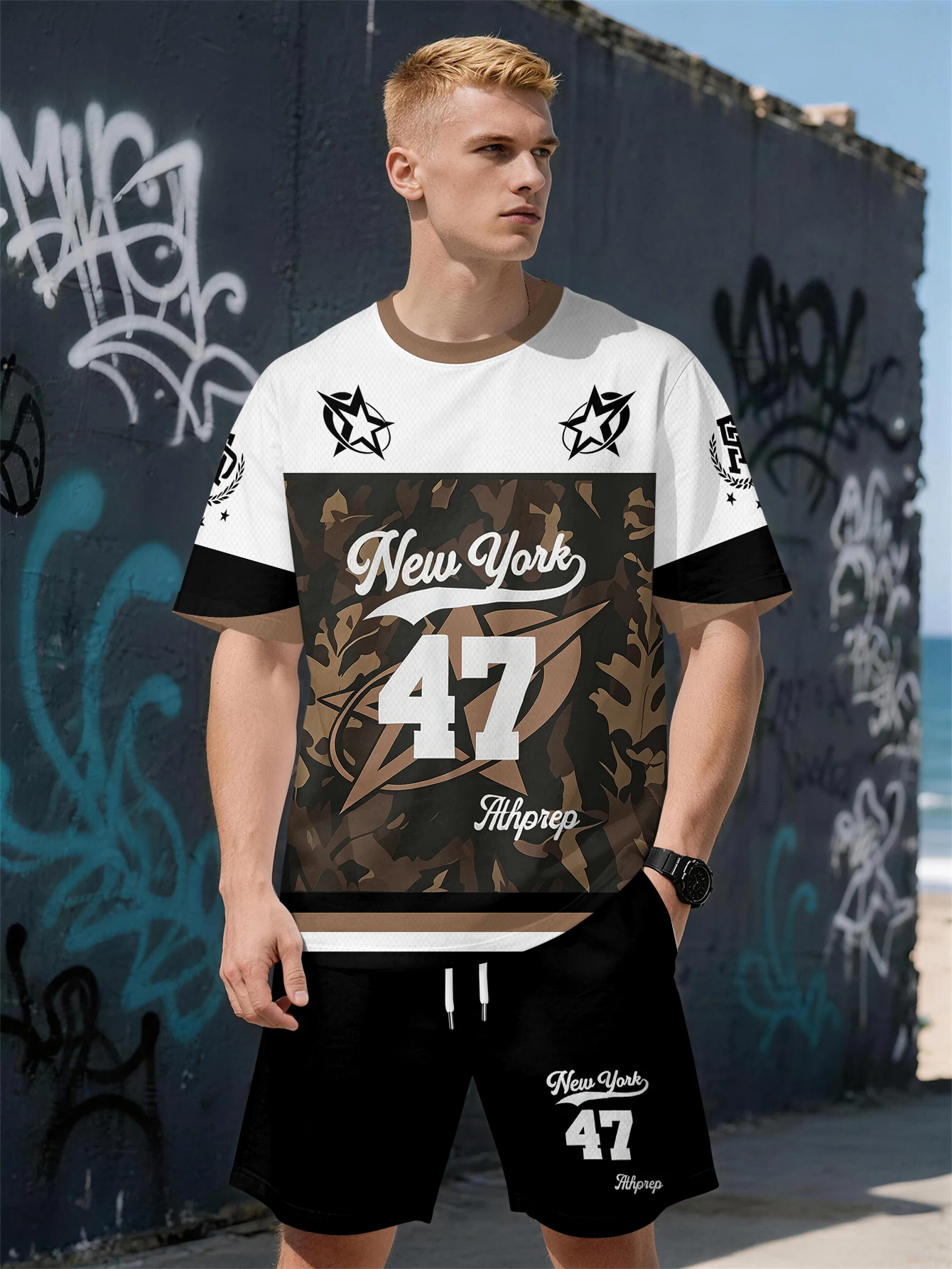 2026 Summer New Men's Short-Sleeved Set with 3D Digital Pattern Printing for Street Casual Fashion Comfortable and Soft
2026 Summer New Men's Short-Sleeved Set with 3D Digital Pattern Printing for Street Casual Fashion Comfortable and Soft