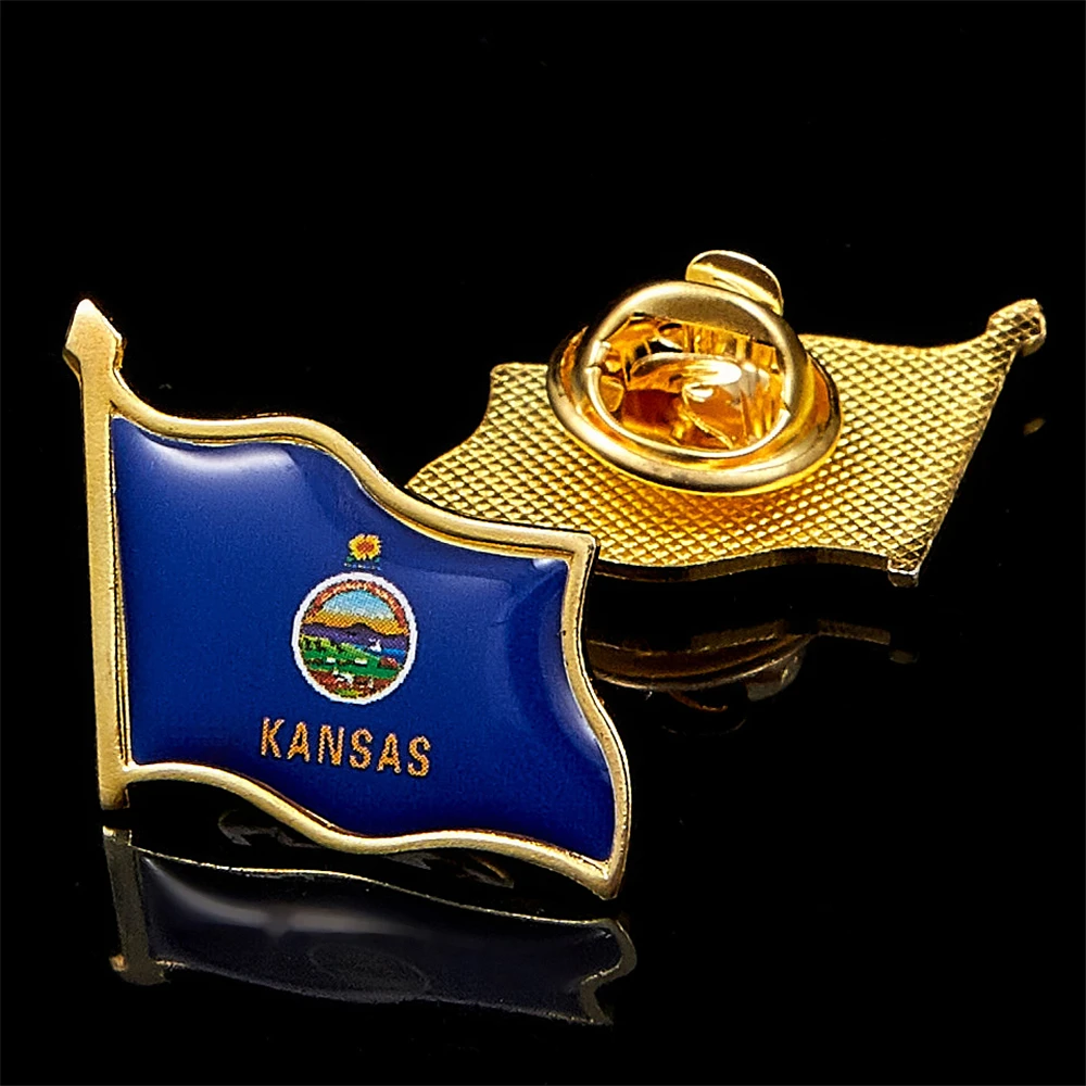 Kansas State Of USA Badges Flag Lapal Pin Brooch For Casual Backpack Clothes Decoration
Kansas State Of USA Badges Flag Lapal Pin Brooch For Casual Backpack Clothes Decoration
