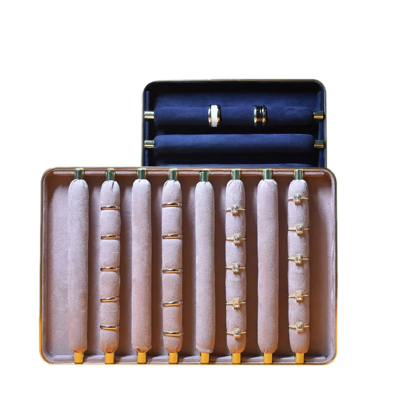Metal Frame Large Capacity Ring Storage Tray Velvet Jewelry Box Organizer Blue Ring Stud Slot Bar Display Stand For Shop Home
Metal Frame Large Capacity Ring Storage Tray Velvet Jewelry Box Organizer Blue Ring Stud Slot Bar Display Stand For Shop Home