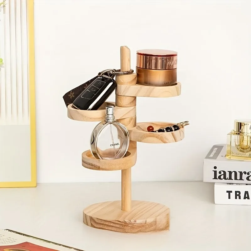 1set Solid Wood 360° Rotating Desktop Organizer - Multi-Tier Earring Ring Key Holder, Home Office Desk Storage, Jewelry Towers
1set Solid Wood 360° Rotating Desktop Organizer - Multi-Tier Earring Ring Key Holder, Home Office Desk Storage, Jewelry Towers