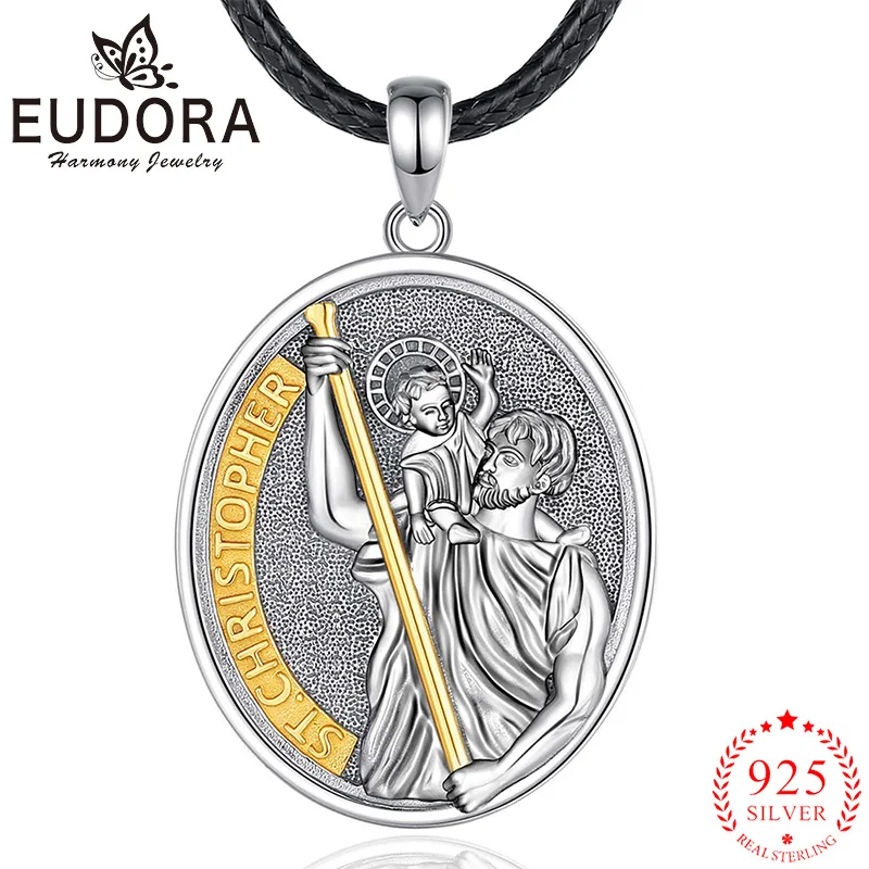 Ожерелье Eudora Saint Christopher из стерлингового серебра 925 пробы, католический амулет, медаль, кулон, религиозные украшения, прекрасный подарок для мужчин и женщин
Ожерелье Eudora Saint Christopher из стерлингового серебра 925 пробы, католический амулет, медаль, кулон, религиозные украшения, прекрасный подарок для мужчин и женщин