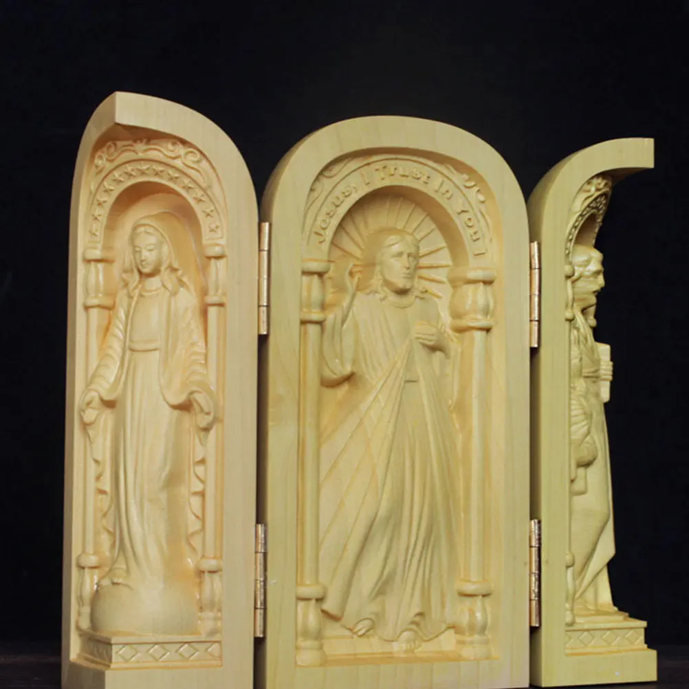 1pc Wood Carving Creative Jesus Ornament Christian Decoration For Home Office Desktop Religious Art Decor Craft
1pc Wood Carving Creative Jesus Ornament Christian Decoration For Home Office Desktop Religious Art Decor Craft