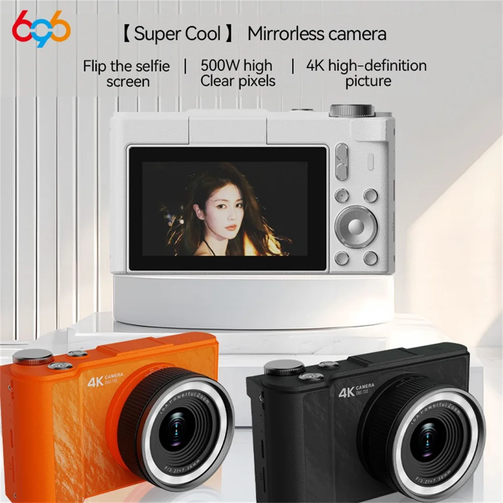 Модная цифровая камера 500W HD Pixel 4K для студентов, CCD-камера 180 ° Самоходная камера-флип с экраном для селфи, MP3-плеер, музыкальный плеер для детей и взрослых, подарок
Модная цифровая камера 500W HD Pixel 4K для студентов, CCD-камера 180 ° Самоходная камера-флип с экраном для селфи, MP3-плеер, музыкальный плеер для детей и взрослых, подарок
