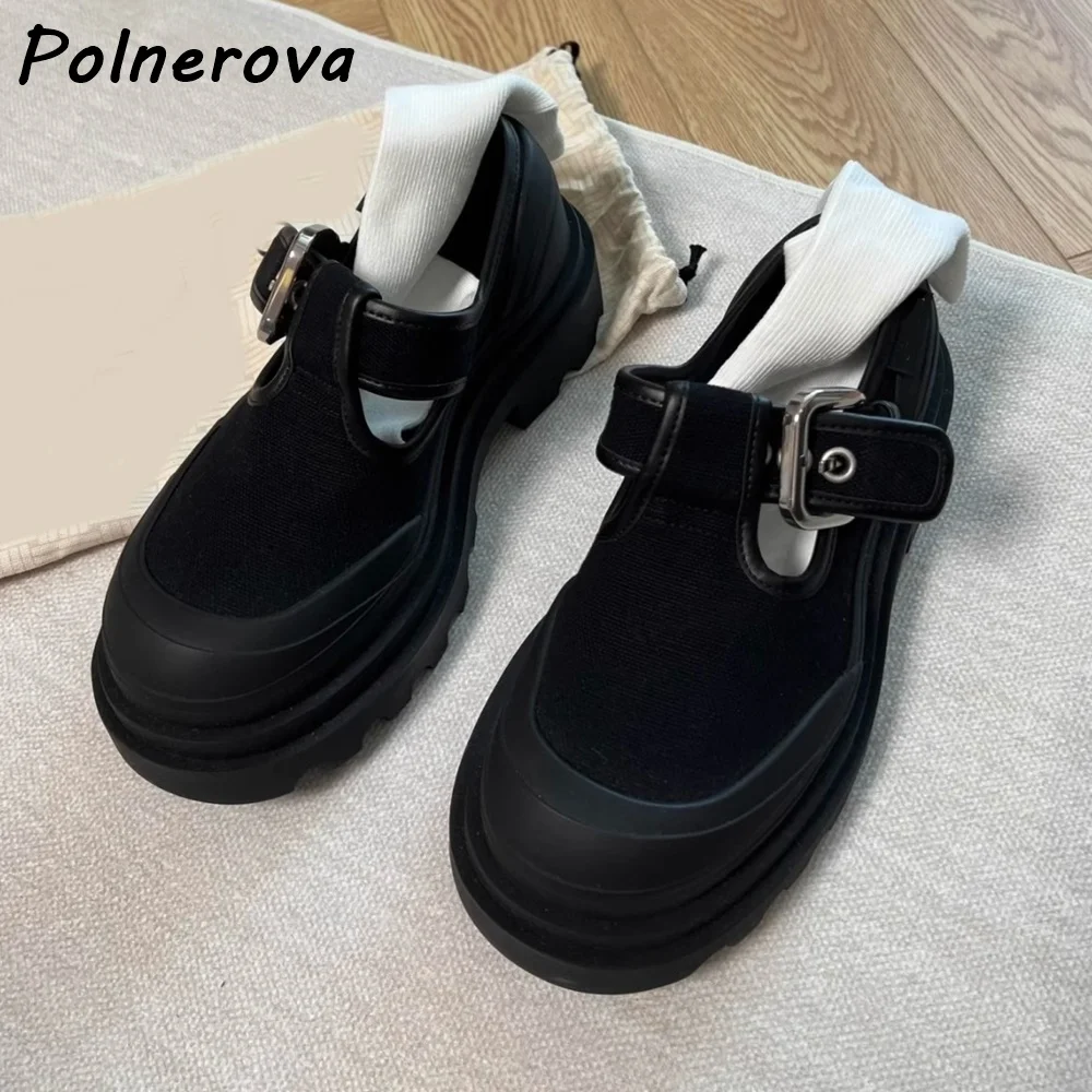Buckle Hollow Black Pumps Thick Solid Leather Mary Jane Leisure Patchwork Round Toe Shoes Women's Leisure Summer Shoes 2025
Buckle Hollow Black Pumps Thick Solid Leather Mary Jane Leisure Patchwork Round Toe Shoes Women's Leisure Summer Shoes 2025