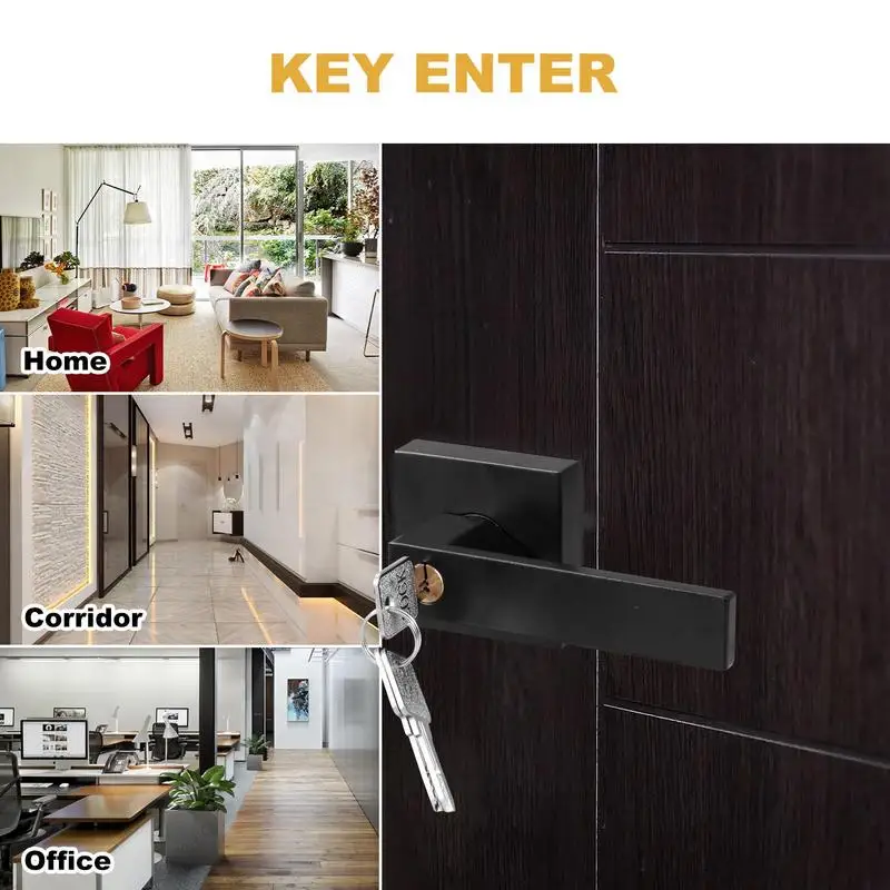 Passage Door Lever 12 Pieces Black Door Levers Modern Entrance Handle With Square Panel Indoor Hardware For Bathroom Hallway
Passage Door Lever 12 Pieces Black Door Levers Modern Entrance Handle With Square Panel Indoor Hardware For Bathroom Hallway