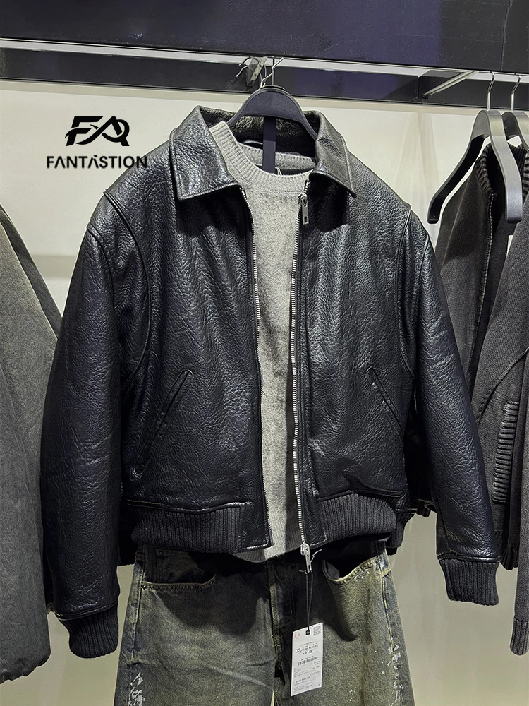 FANTASTION faux leather jacket turn-down collar Simple classic man Padded jackets for man leather coat Autumn and winter tops
FANTASTION faux leather jacket turn-down collar Simple classic man Padded jackets for man leather coat Autumn and winter tops