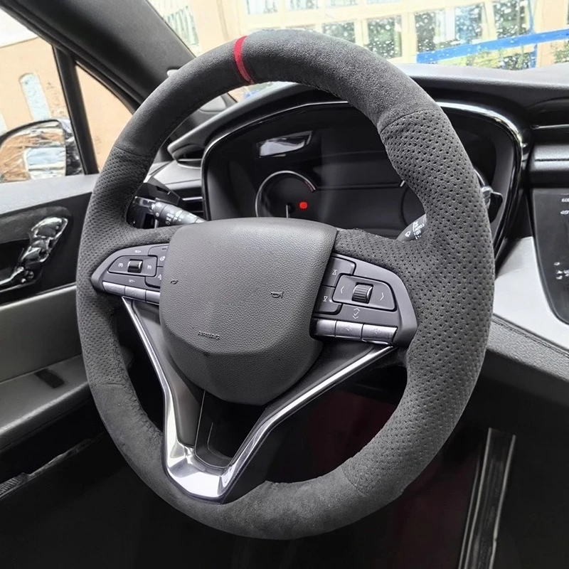 Hand-Stitched Non-slip Durable Suede Nappa Leather Steering Wheel Cover For Cadillac XT6 2020-2025 Car Interior Accessories
Hand-Stitched Non-slip Durable Suede Nappa Leather Steering Wheel Cover For Cadillac XT6 2020-2025 Car Interior Accessories