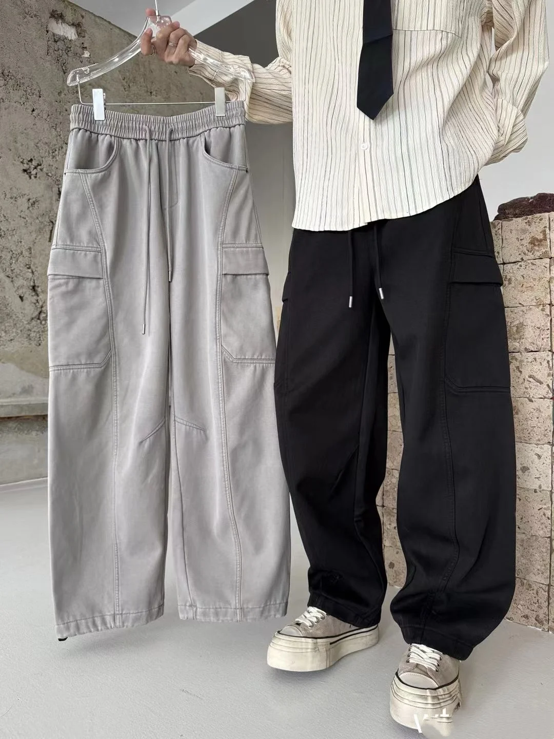 Thiened Fce Lined Loose Straight Leg Workwear Pants Men's Winter American Sle Commuter Warm Casual Trousers
Thiened Fce Lined Loose Straight Leg Workwear Pants Men's Winter American Sle Commuter Warm Casual Trousers