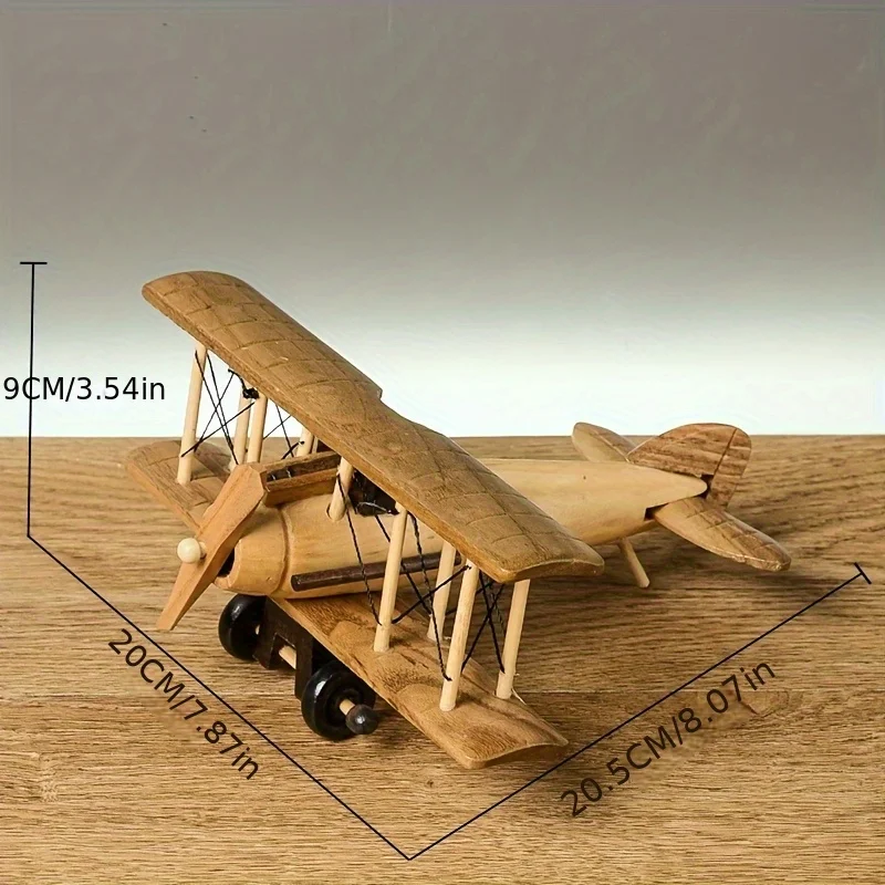 Vintage wooden airplane ornament, creative home desktop airplane model decoration, wooden cross-border craft
Vintage wooden airplane ornament, creative home desktop airplane model decoration, wooden cross-border craft