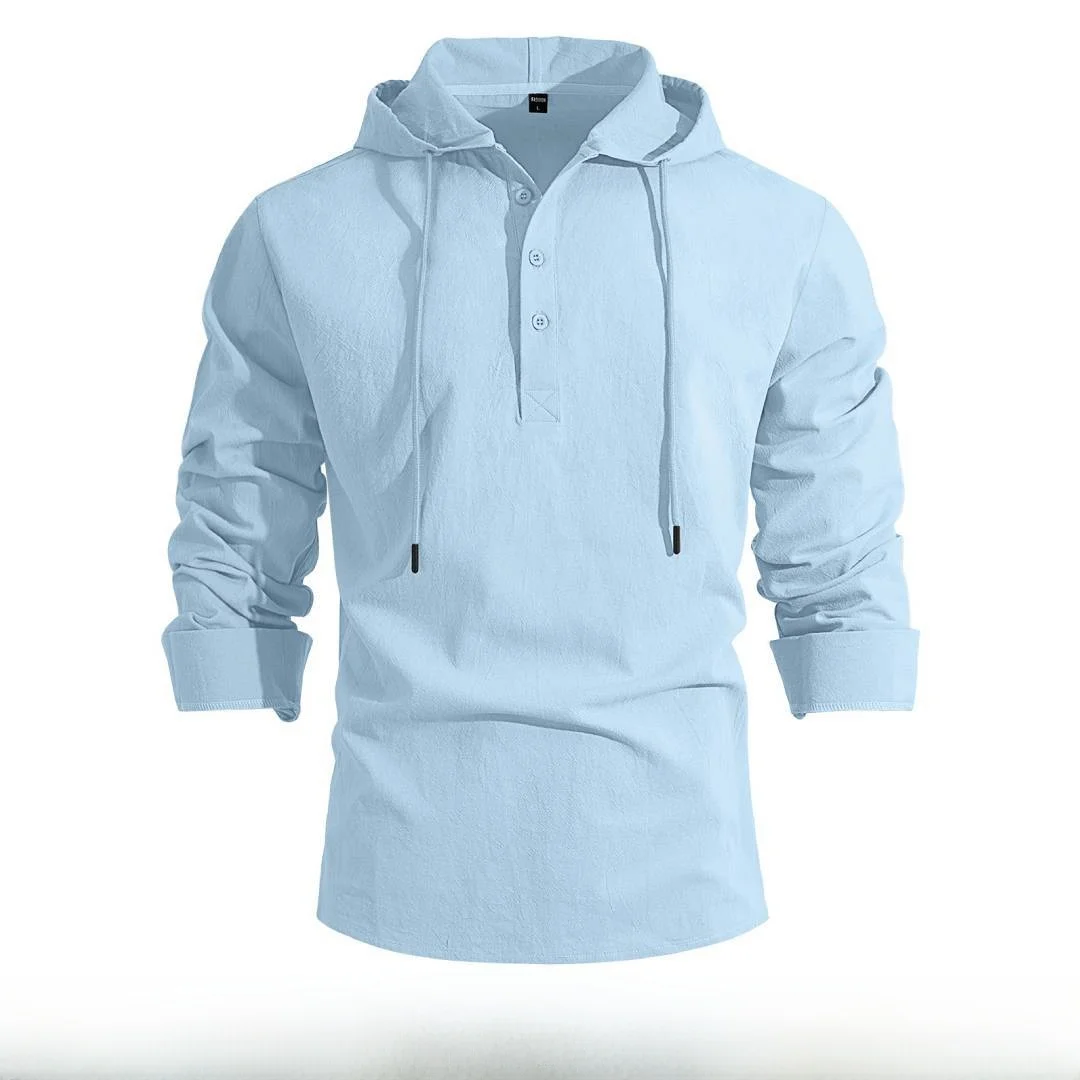 Casual Men's Long Sleeve Hoodie Jacket Half Open Cardigan Summer Fashion Sweat Cloth Outerwear Comfortable Cotton Linen Shirt
Casual Men's Long Sleeve Hoodie Jacket Half Open Cardigan Summer Fashion Sweat Cloth Outerwear Comfortable Cotton Linen Shirt