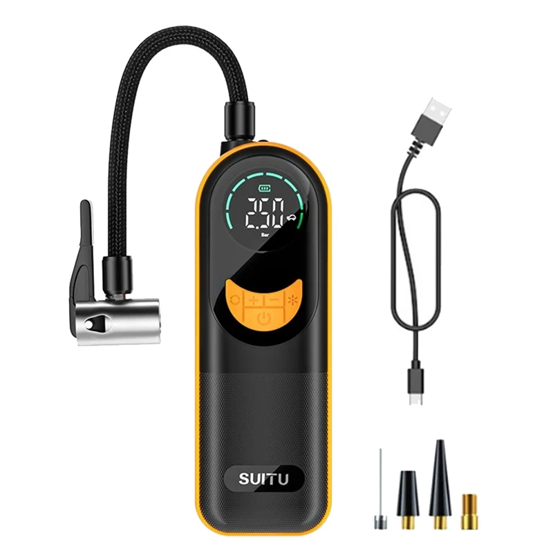 Car Air Compressor Tyre Inflator Pump Electric Tyre Inflator Pump 150PSI Wireless Inflatable Pump Air Pump For Car Bicycle Tire
Car Air Compressor Tyre Inflator Pump Electric Tyre Inflator Pump 150PSI Wireless Inflatable Pump Air Pump For Car Bicycle Tire
