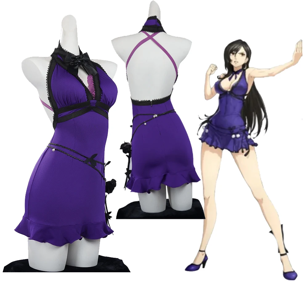 Purple Evening Dress Anime Game Final Fantasy VII Tifa Lockhart Cosplay Costume Woman Carnival Christmas Halloween Suit Stage
Purple Evening Dress Anime Game Final Fantasy VII Tifa Lockhart Cosplay Costume Woman Carnival Christmas Halloween Suit Stage