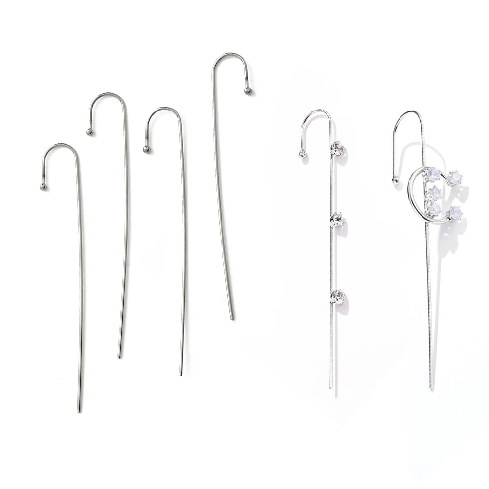 20Pcs Stainless Steel J-shaped Earring Hooks Hypoallergenic Ear Wire Pins With Bead For DIY Piercing Jewelry Making Accessories
20Pcs Stainless Steel J-shaped Earring Hooks Hypoallergenic Ear Wire Pins With Bead For DIY Piercing Jewelry Making Accessories