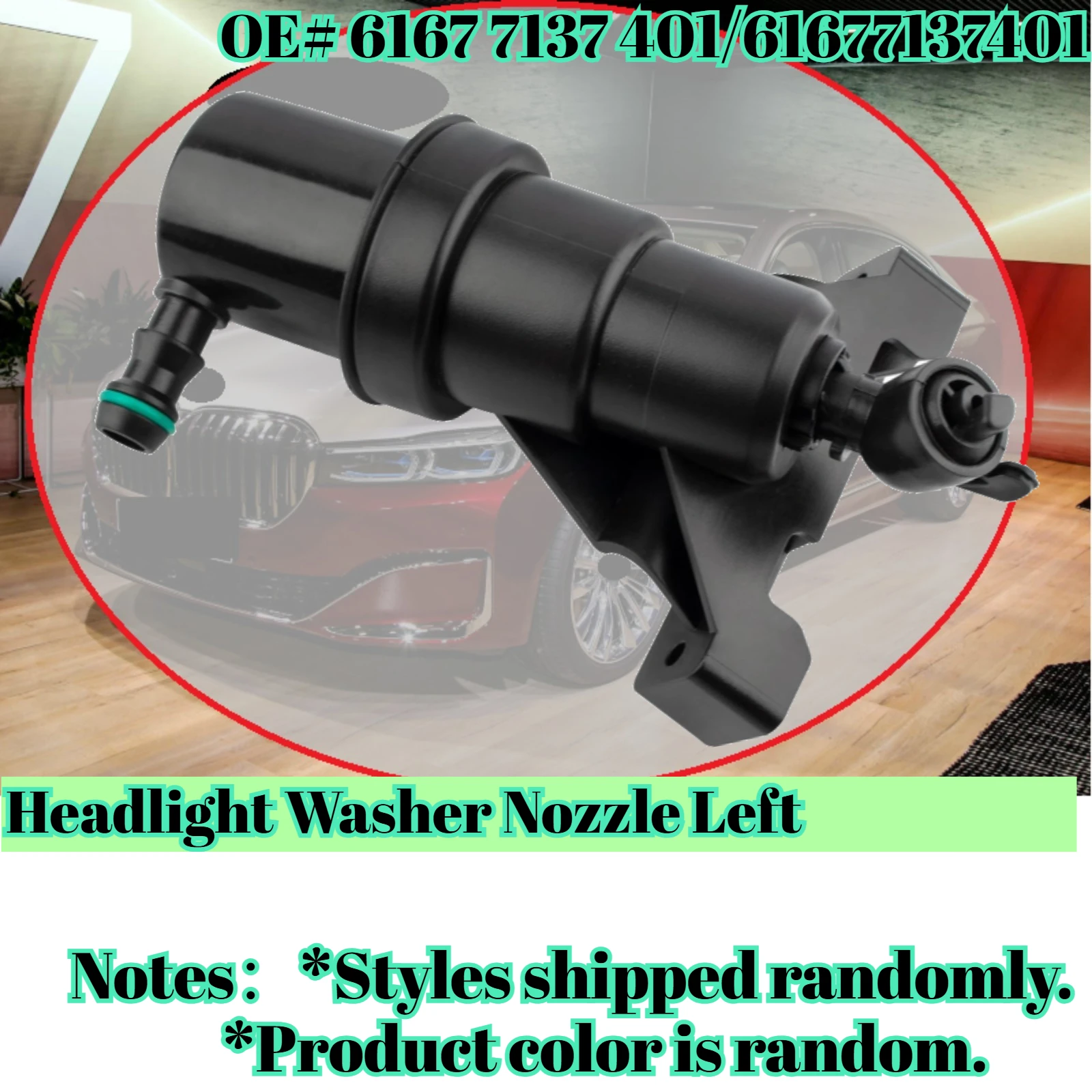 Left Headlight Washer Nozzle for BMW 745i 745Li 750i 750Li 760i 760Li E65 E66 2000-2008, E67 745/ 760LiS 2002-2008, 61677137401
Left Headlight Washer Nozzle for BMW 745i 745Li 750i 750Li 760i 760Li E65 E66 2000-2008, E67 745/ 760LiS 2002-2008, 61677137401