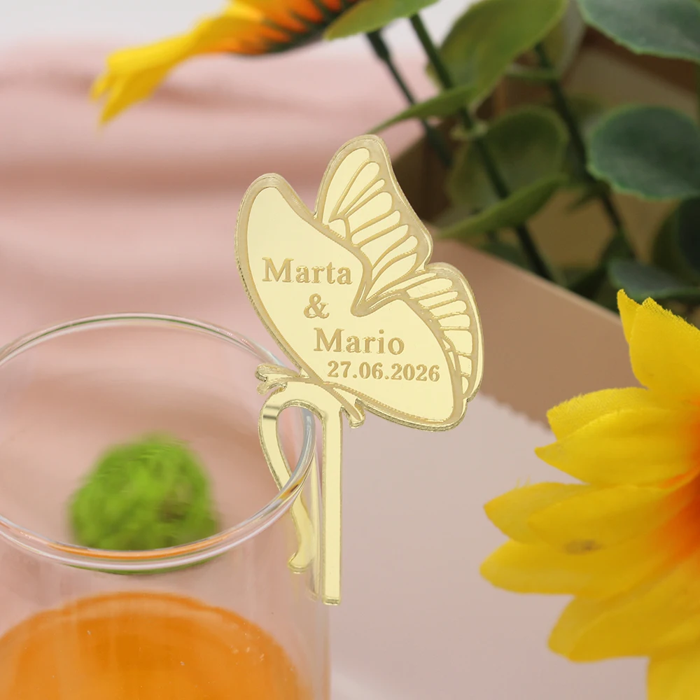Custom Butterfly Cocktail Toppers Acrylic Drink Tags Drink Markers Wedding Cocktail Decor Wine Charms Personalized Toast Tags
Custom Butterfly Cocktail Toppers Acrylic Drink Tags Drink Markers Wedding Cocktail Decor Wine Charms Personalized Toast Tags