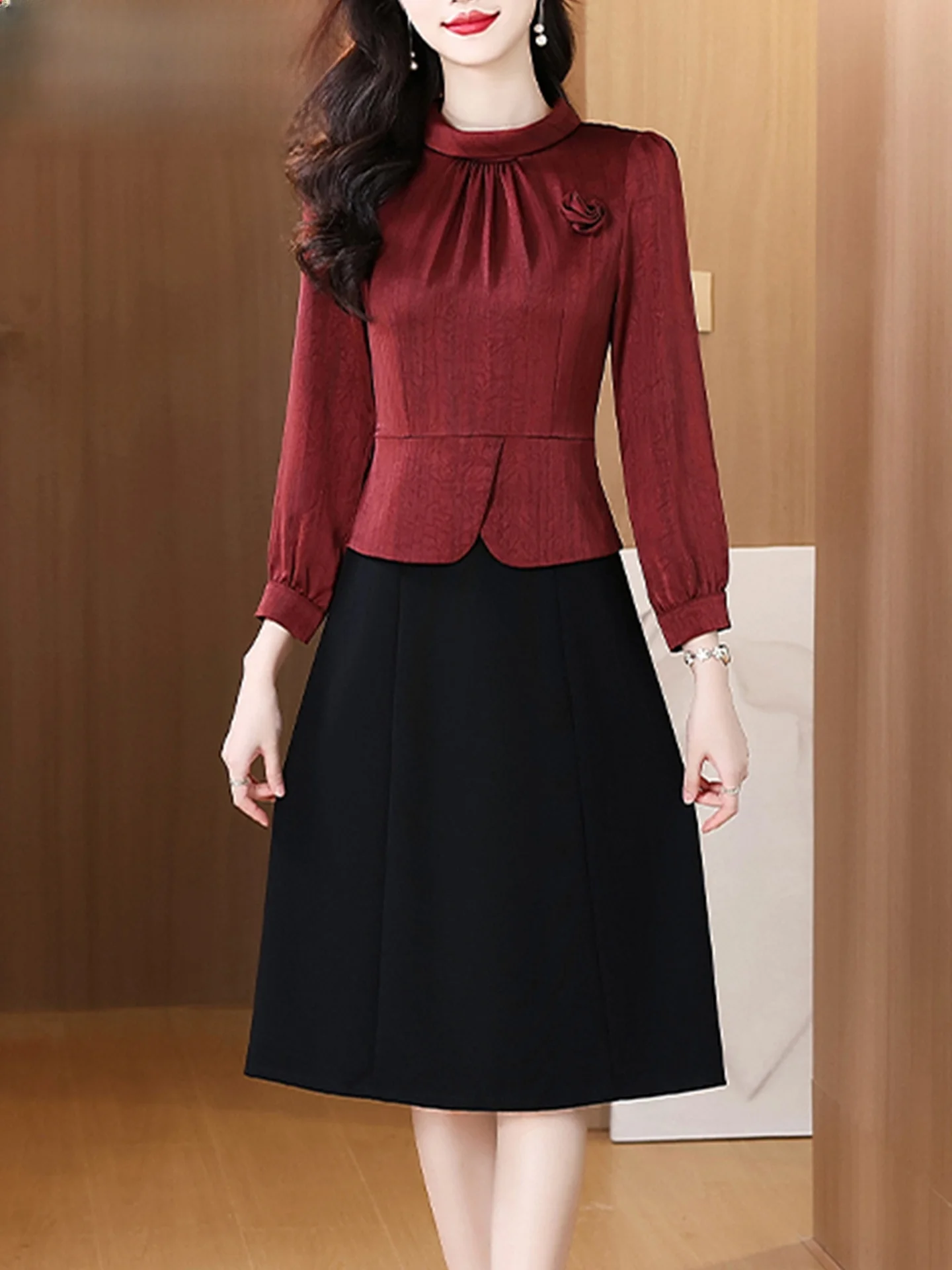 Elegant Red Wedding Dress for Women Maternity Spring Autumn New Style Wedding Ceremony Dress by Hengyuanxiang
Elegant Red Wedding Dress for Women Maternity Spring Autumn New Style Wedding Ceremony Dress by Hengyuanxiang