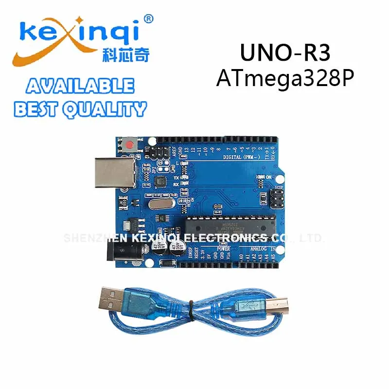 ATmega328P Development Board For Arduino UNO R3 Chip Microcomputer Module with USB Cable
ATmega328P Development Board For Arduino UNO R3 Chip Microcomputer Module with USB Cable