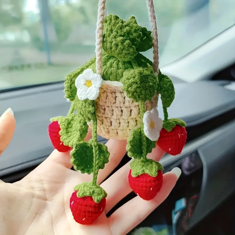 Handcrafted Crochet Chlorophytum Car Mirror Hanging Ornament - Creative Fabric Pendant for Vehicle Interior Accessories
Handcrafted Crochet Chlorophytum Car Mirror Hanging Ornament - Creative Fabric Pendant for Vehicle Interior Accessories