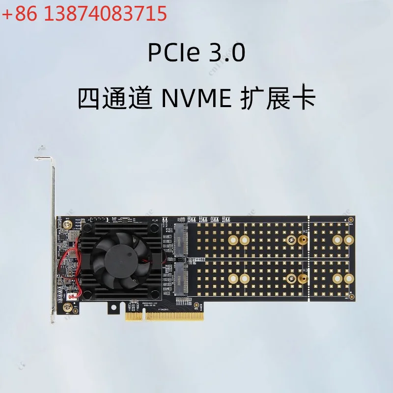 Split-Free 4-Disk M.2 PCIe Expansion Card - PLX8747 Chip, for Flying Bull, Full/Half Height, Silent Operation
Split-Free 4-Disk M.2 PCIe Expansion Card - PLX8747 Chip, for Flying Bull, Full/Half Height, Silent Operation