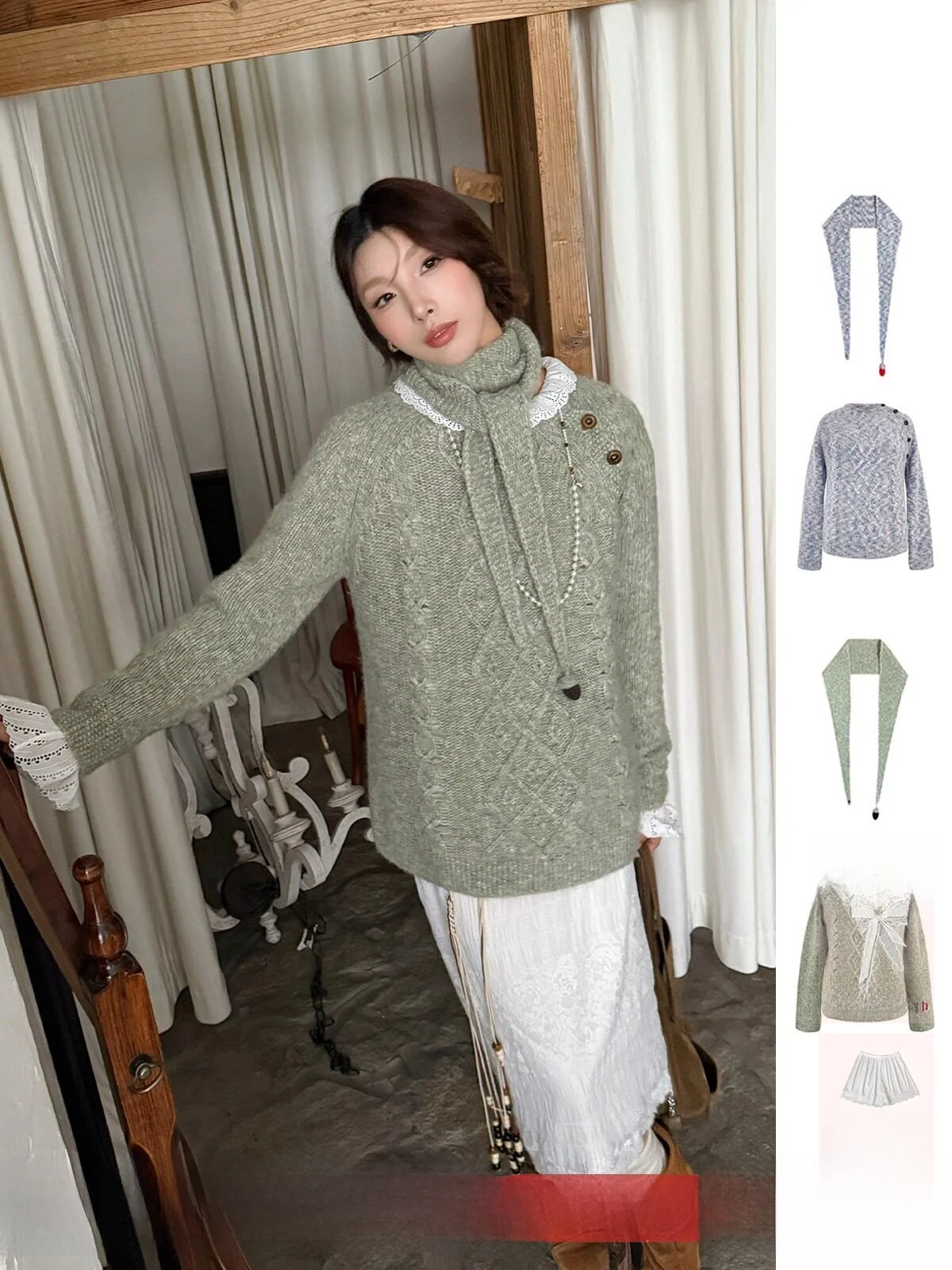 Brand Alpaca Wool Knitted T-irt e Scarf Casual Sle Long Sve round Ne Soft Medium Thin Women's F...
Brand Alpaca Wool Knitted T-irt e Scarf Casual Sle Long Sve round Ne Soft Medium Thin Women's F...