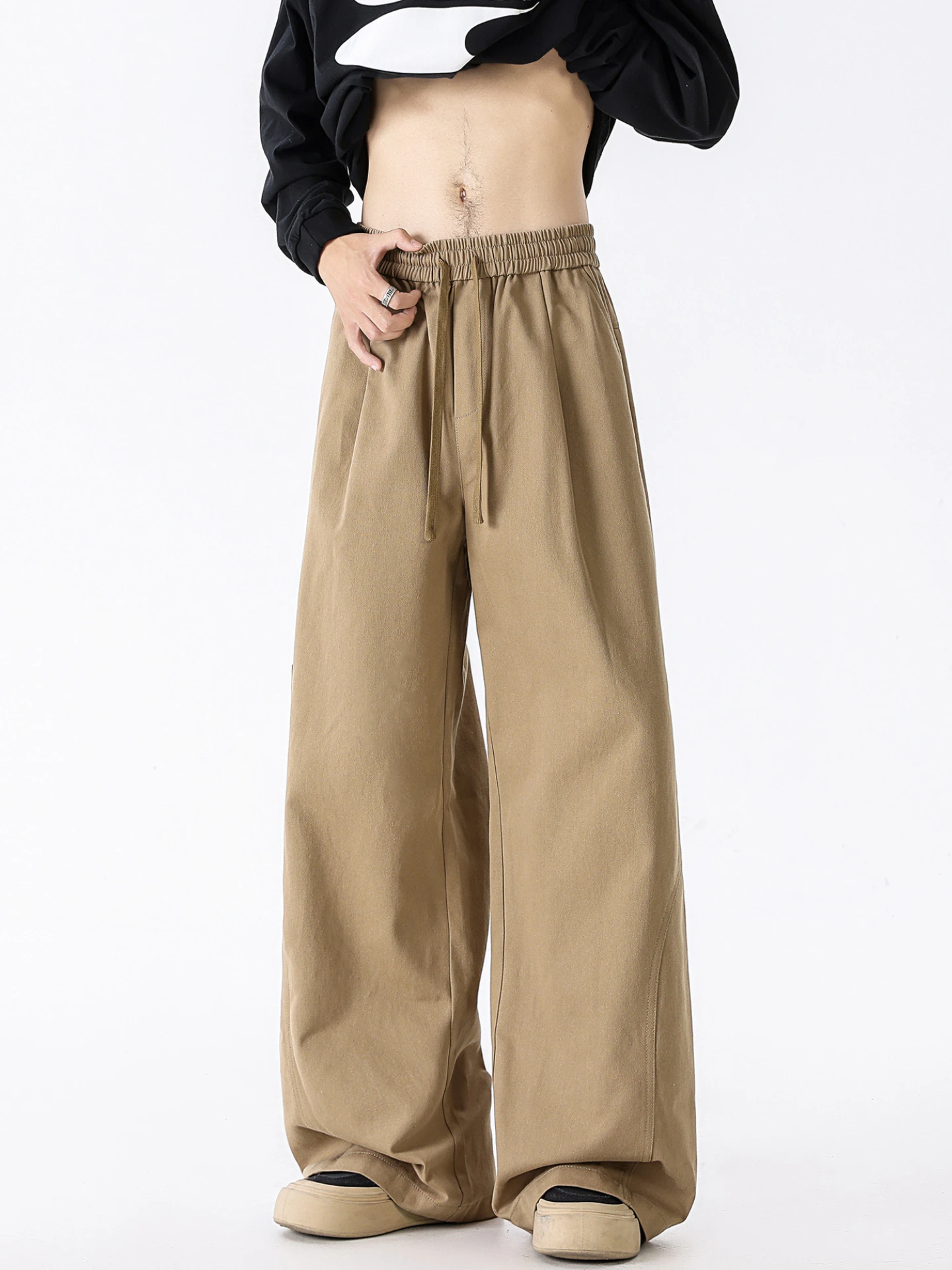 Мужские брюки Wukong: ретро-стиль, простые, однотонные, прямые, рабочие, модные, свободные, универсальные, повседневные, на резинке
Мужские брюки Wukong: ретро-стиль, простые, однотонные, прямые, рабочие, модные, свободные, универсальные, повседневные, на резинке