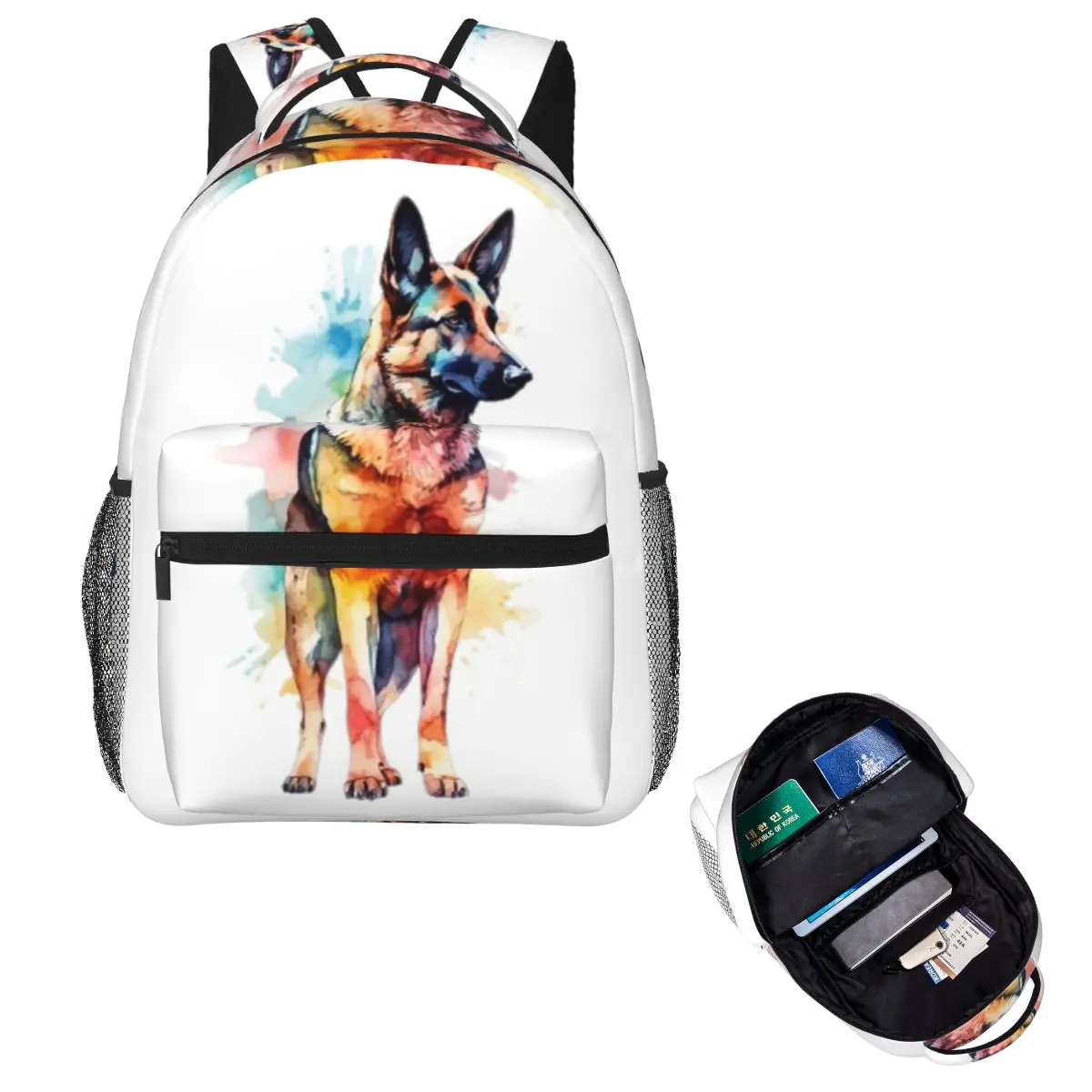 Dog Art Paint Colorful German Shepherd Student Backpack School Bag Hiking Travel Daypack Boy Girl Fashion Bookbag Shoulder Bags
Dog Art Paint Colorful German Shepherd Student Backpack School Bag Hiking Travel Daypack Boy Girl Fashion Bookbag Shoulder Bags