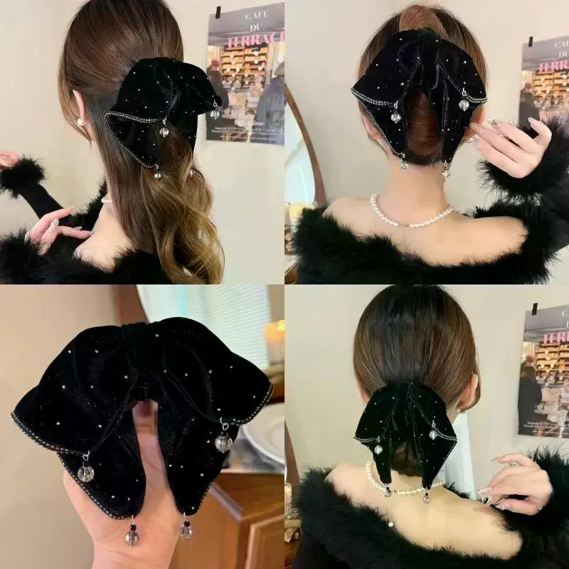 Женская французская элегантная заколка для волос, бархатный бант со стразами, хвост, коготь для волос, изысканная заколка в виде акулы, модные аксессуары для волос
Женская французская элегантная заколка для волос, бархатный бант со стразами, хвост, коготь для волос, изысканная заколка в виде акулы, модные аксессуары для волос