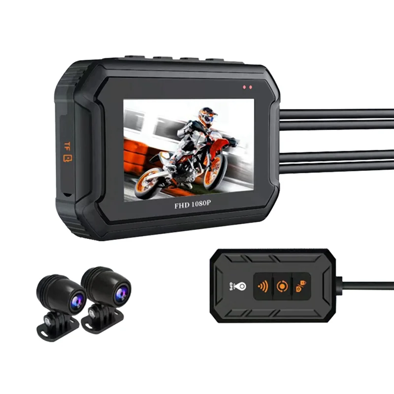 1080P Dual Motorcycle Camera with GPS Function Waterproof Driving Recorder HD Video Recorder for Motorcycle Driving
1080P Dual Motorcycle Camera with GPS Function Waterproof Driving Recorder HD Video Recorder for Motorcycle Driving