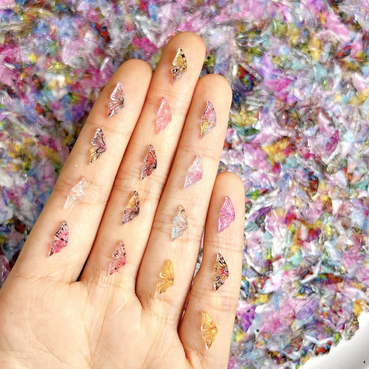 Translucent Colorful Dyed Butterfly Wing Nail Charms 3D Creative Unique Half Wing Nail Art Decorations for DIY Nails Ornaments
Translucent Colorful Dyed Butterfly Wing Nail Charms 3D Creative Unique Half Wing Nail Art Decorations for DIY Nails Ornaments