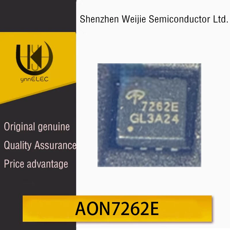AON7262E Brand New Genuine DFN-3X3 N-Channel 60V 34A MOSFET Chip, Marked 7262E
AON7262E Brand New Genuine DFN-3X3 N-Channel 60V 34A MOSFET Chip, Marked 7262E