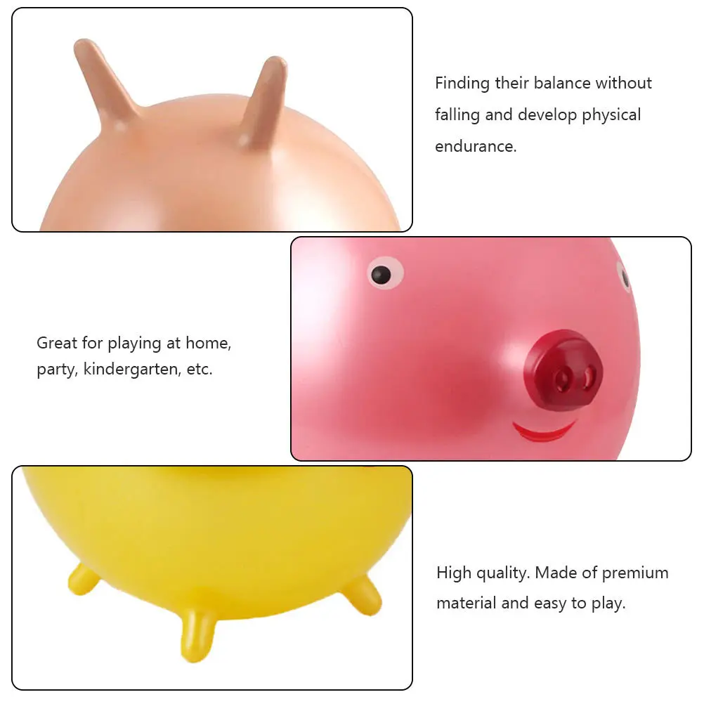 PVC Thicken Cartoon Bounce Ball with Pig Ear Handle Kids Bouncy Ball for Physical Endurance and Balance Training
PVC Thicken Cartoon Bounce Ball with Pig Ear Handle Kids Bouncy Ball for Physical Endurance and Balance Training