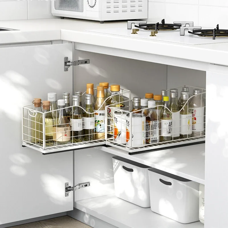 Carbon Steel Drawer Spice Basket Stable Storage Frame Waterproof Durable Pull Basket with Raised Guardrail Pantry Organizer
Carbon Steel Drawer Spice Basket Stable Storage Frame Waterproof Durable Pull Basket with Raised Guardrail Pantry Organizer