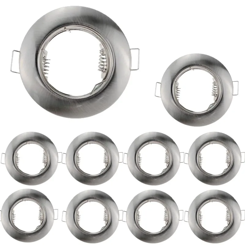 MR16 GU10 Bracket Spotlight Surface Ring Home Decorative Lighting Frames Round Satin Nickel Design Mbedded Housing Downlight
MR16 GU10 Bracket Spotlight Surface Ring Home Decorative Lighting Frames Round Satin Nickel Design Mbedded Housing Downlight