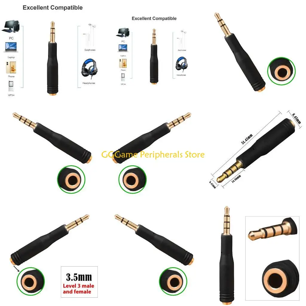 U55B 3.5mm Male to Female Jacks Stereo Adapter Headphone Extension Cable Adapter
U55B 3.5mm Male to Female Jacks Stereo Adapter Headphone Extension Cable Adapter