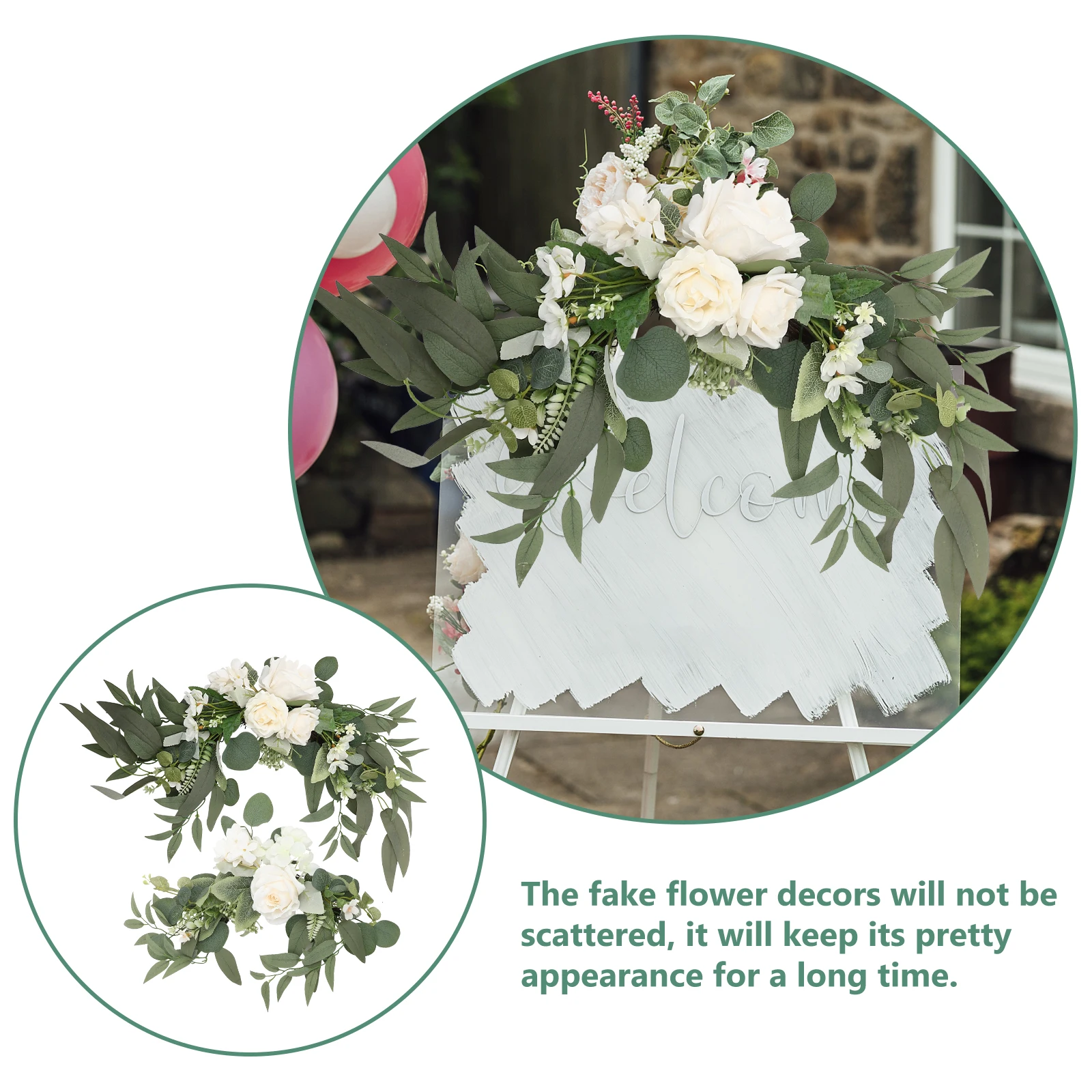 1 set White Simulated Rose Water Sign Artificial Flowers Wedding Arch Garland Decor DIY Floral Door Ornament Rustic Decoration
1 set White Simulated Rose Water Sign Artificial Flowers Wedding Arch Garland Decor DIY Floral Door Ornament Rustic Decoration