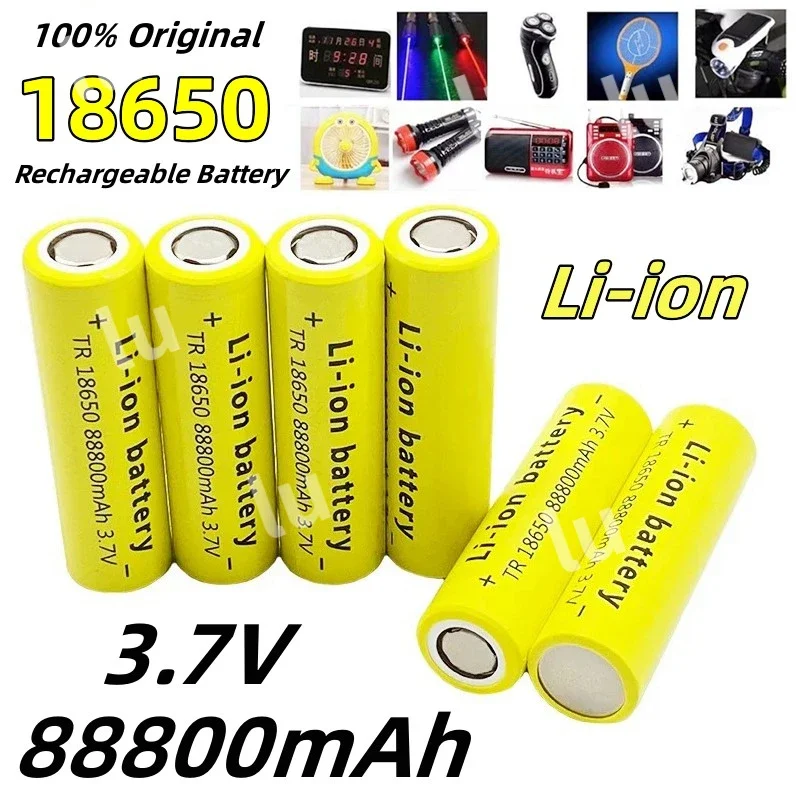 100% Original 18650 Battery 88800mah 3.7 V 18650 Lithium Rechargeable Battery for Flashlight Batteries Toy/electrical Charging
100% Original 18650 Battery 88800mah 3.7 V 18650 Lithium Rechargeable Battery for Flashlight Batteries Toy/electrical Charging