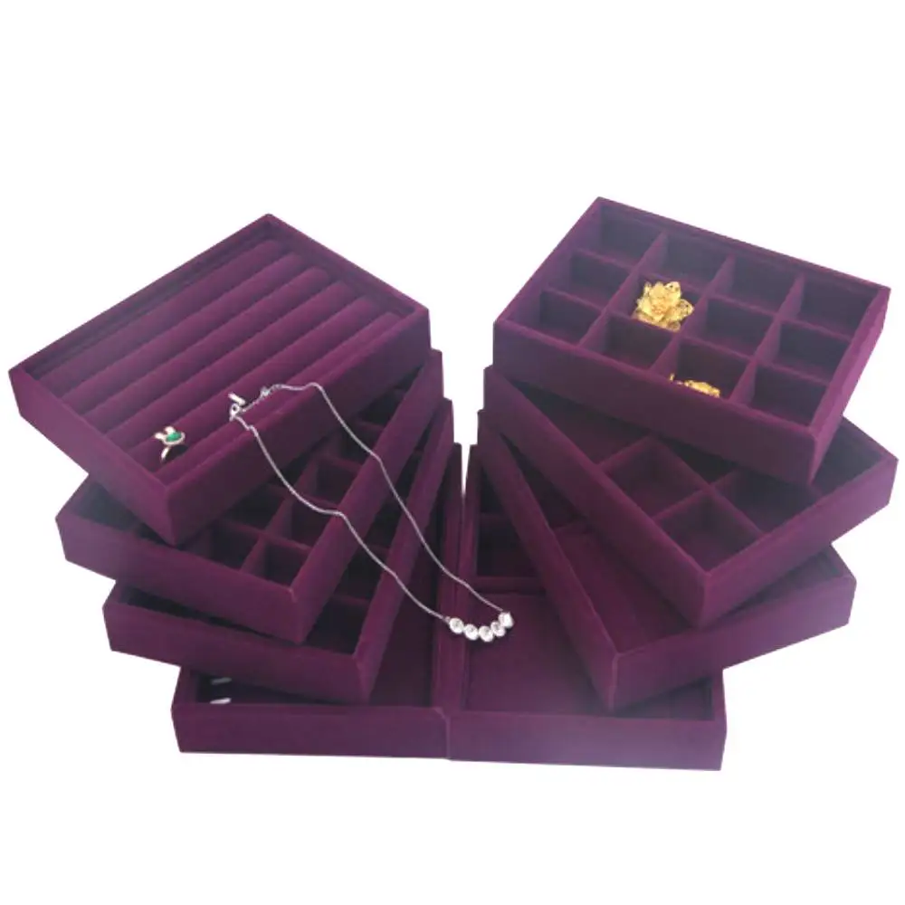 Purple Velvet Jewelry Display Tray Organizer Box Showcase for putting Necklaces Rings Pendants Gemstone Diamond Drawer Show Case
Purple Velvet Jewelry Display Tray Organizer Box Showcase for putting Necklaces Rings Pendants Gemstone Diamond Drawer Show Case