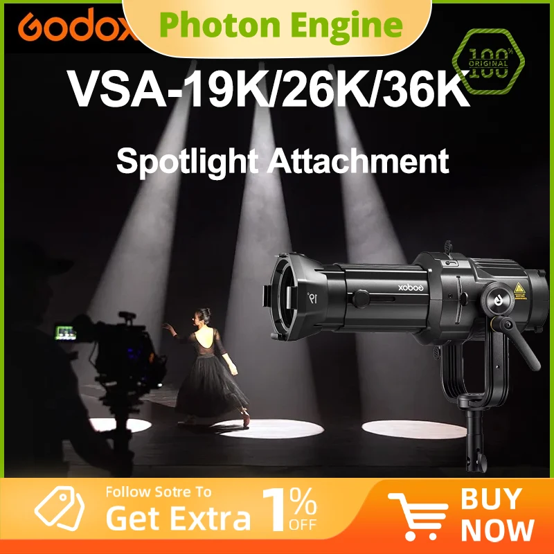 Godox VSA-26K VSA-19K VSA-36K Spotlight Attachment Conical Snoot Optical Condenser with Bowens Mount for VL300 SL150II LED Light
Godox VSA-26K VSA-19K VSA-36K Spotlight Attachment Conical Snoot Optical Condenser with Bowens Mount for VL300 SL150II LED Light