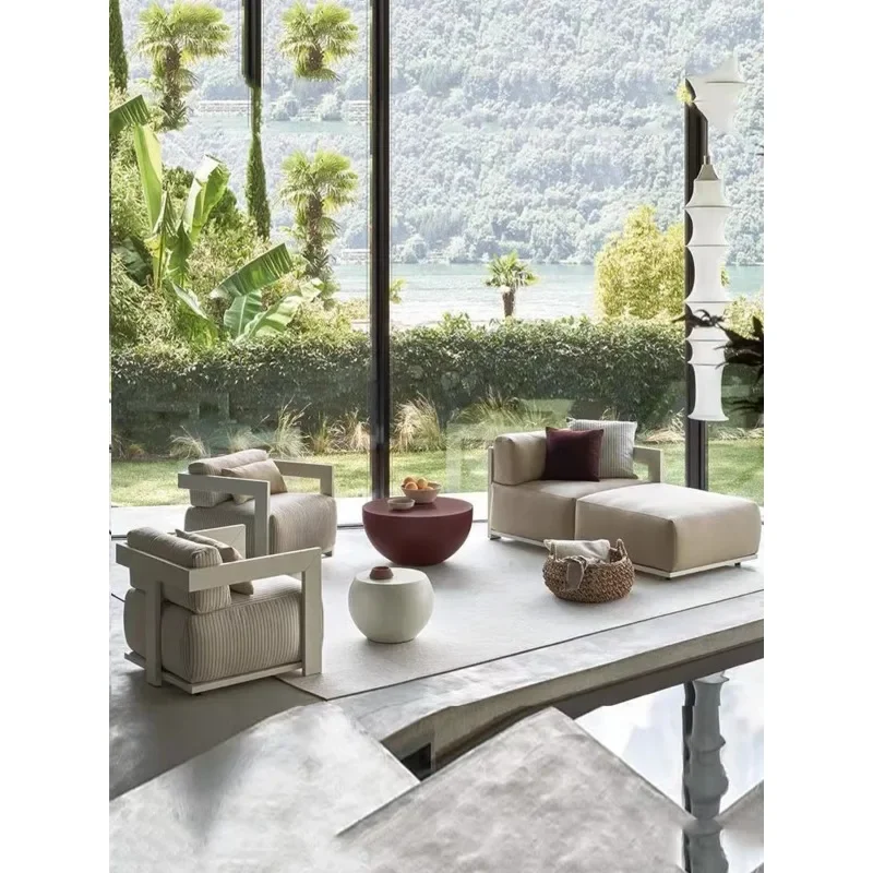 Teak Outdoor Sofa Courtyard Villa Garden Single Rattan Chair Casual Coffee Table Combination Design
Teak Outdoor Sofa Courtyard Villa Garden Single Rattan Chair Casual Coffee Table Combination Design