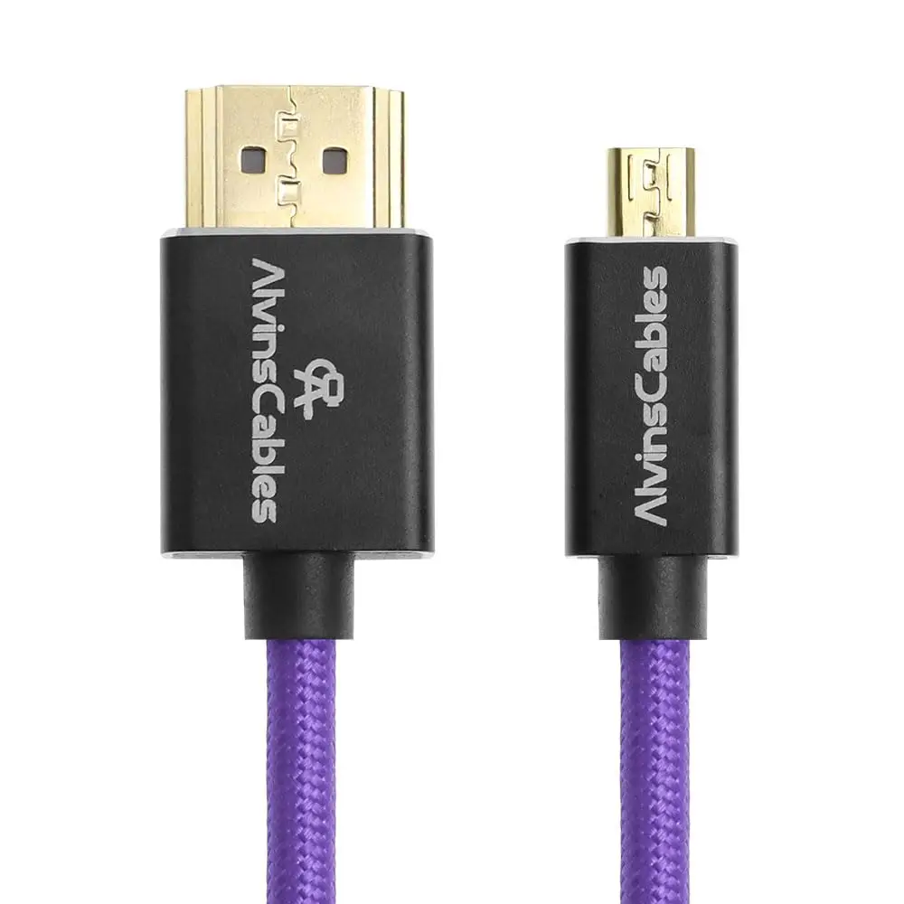 Alvin's Cables 8K 2.1 Micro HDMI to HDMI Coiled Cable for Atomos Ninja V, 8K@60Hz 4K@60Hz High-Speed HDMI Cable for Sony A7RIII
Alvin's Cables 8K 2.1 Micro HDMI to HDMI Coiled Cable for Atomos Ninja V, 8K@60Hz 4K@60Hz High-Speed HDMI Cable for Sony A7RIII